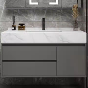 Bathroom Furniture Set 80x50cm 3 Pieces Grey White