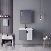 Bathroom Furniture Set 60x40cm 3 Pieces Grey White