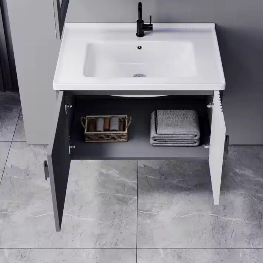 MYKONOS Bathroom Furniture Set, 60x40cm, 2 Pieces, Gray and White