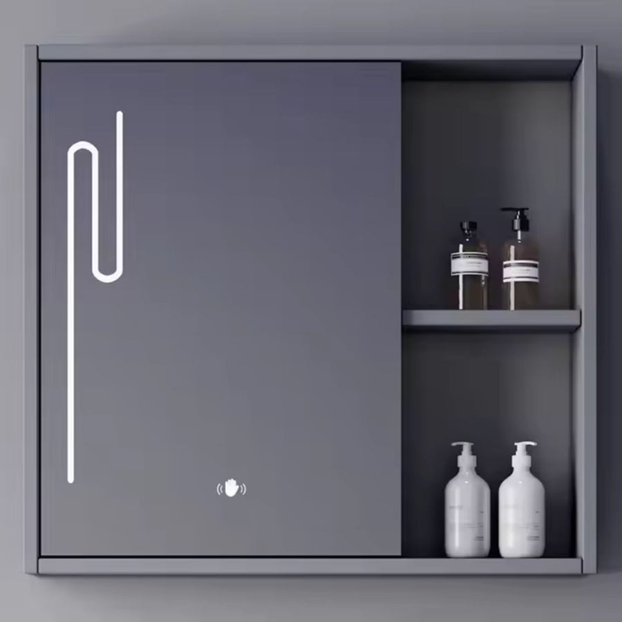MYKONOS Bathroom Furniture Set, 80x40cm, 2 Pieces, Gray and White