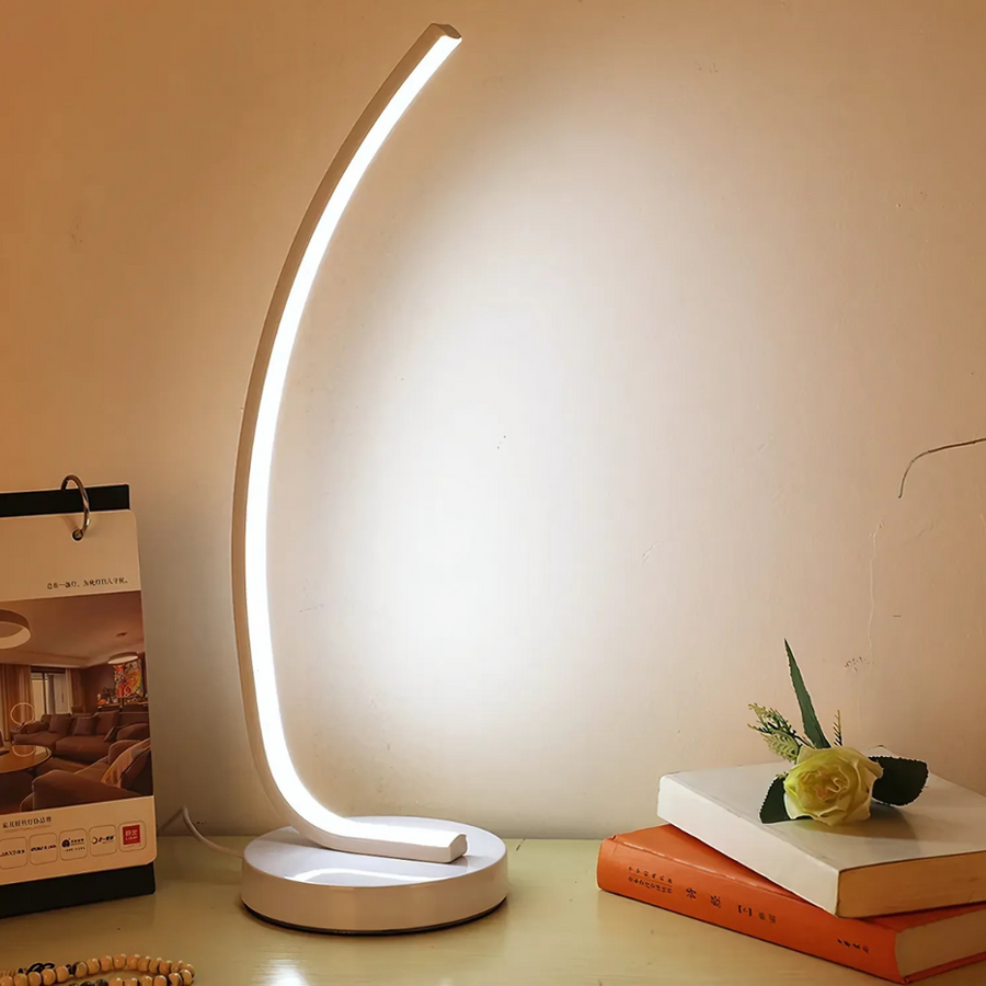 LED Veioza Nemesis, 10W, Cold/Warm/Neutral Light, Metal and Acrylic, White
