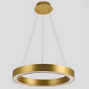 LED suspended chandelier ANINA 33W, 1 Circle, Cold/Warm/Neutral light, Dimmable, Shiny Gold White, Height Adjustable