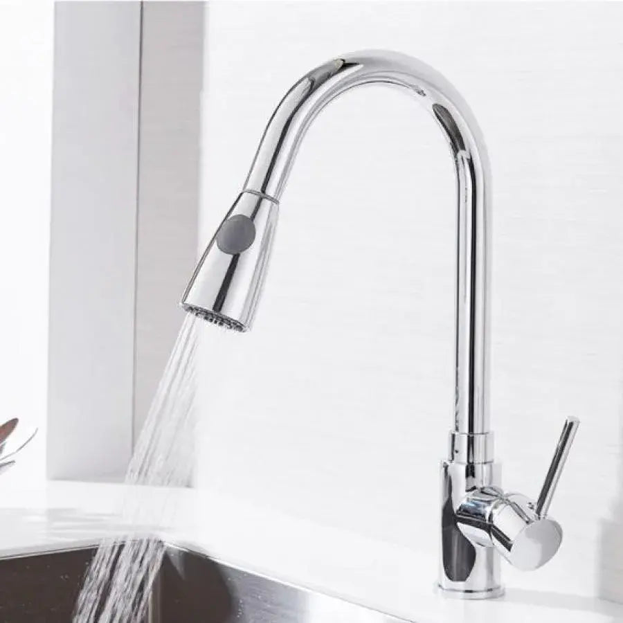 Kitchen Faucet with Pull-out Spray, Spout with Touch for On/Off, SUS304 Stainless Steel, Chrome, CF/TOUCH/1
