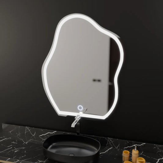 Organic LED mirror 50x70cm, Touch shape, Demister system, Dimmable