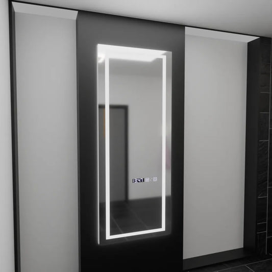 Rectangular LED mirror, 60x150cm, Alessia Marcello Radar Sensor, Demister System, Clock & Thermometer, Dimabila, Dressing Couture