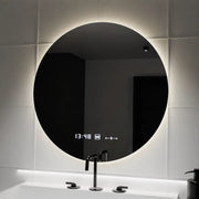 LED Round Mirror, 70cm, Serenite MotionGlow Marcello, Demister System, Clock & Thermometer, Dimmable