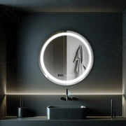 LED Round Mirror, 70cm, Celeste MotionGlow Marcello, Demister System, Clock & Thermometer, Dimmable