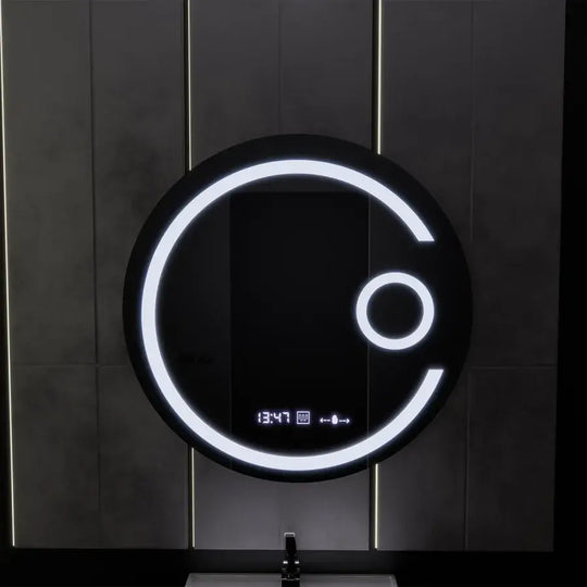 LED Round Mirror, 60cm, Visio MotionGlow Marcello, De-fogging System, Clock & Thermometer, Cosmetic Magnifier, Dimmable Mirrors Marcello Default Title Alessandro Design