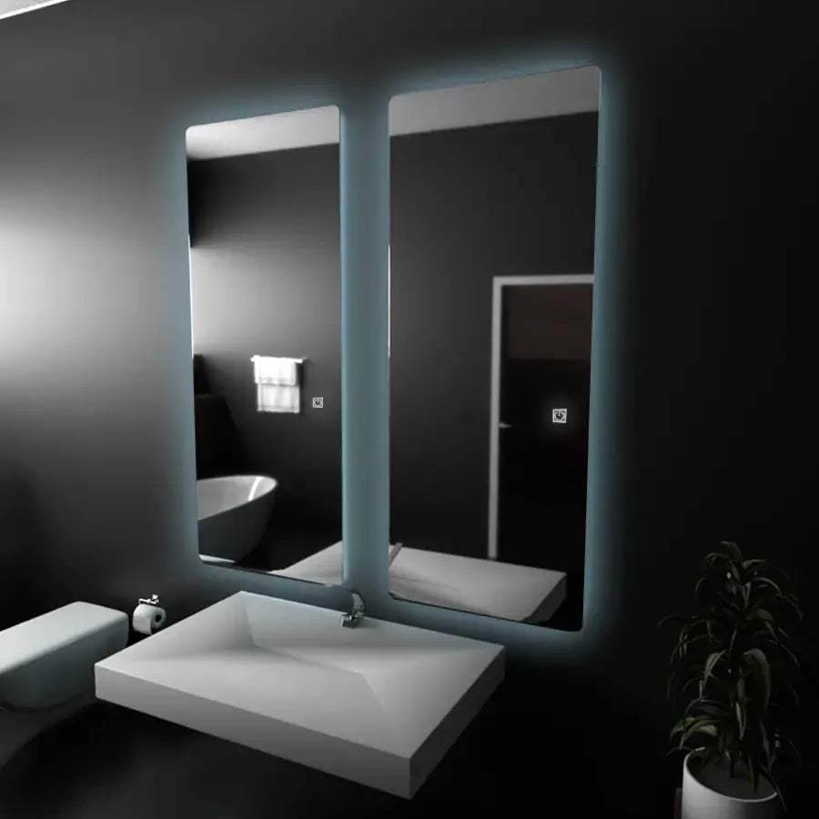 Rectangular LED mirror 60x150cm Marcello Touch Dressing Quarzo