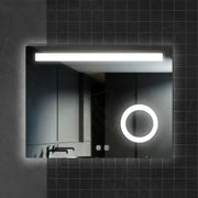 Rectangular LED mirror, 80x60cm, Piano Touch, Demister System, Dimmable