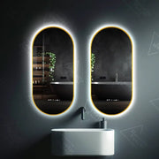Oval LED mirror, 60x80cm, Revin Sensor Marcello, Demister System, Clock & Thermometer, Dimmable