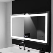Rectangular LED mirror, 160x80cm, Verite MotionGlow Marcello, Demister System, Clock & Thermometer, Dimmable