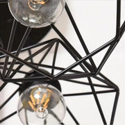 Diamond Shape Chandelier, STRUKTUR, 3xE27, Black, Metal