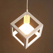 Cube Shape Chandelier, STRUCTURE Cluster, 3xE27, White, Metal