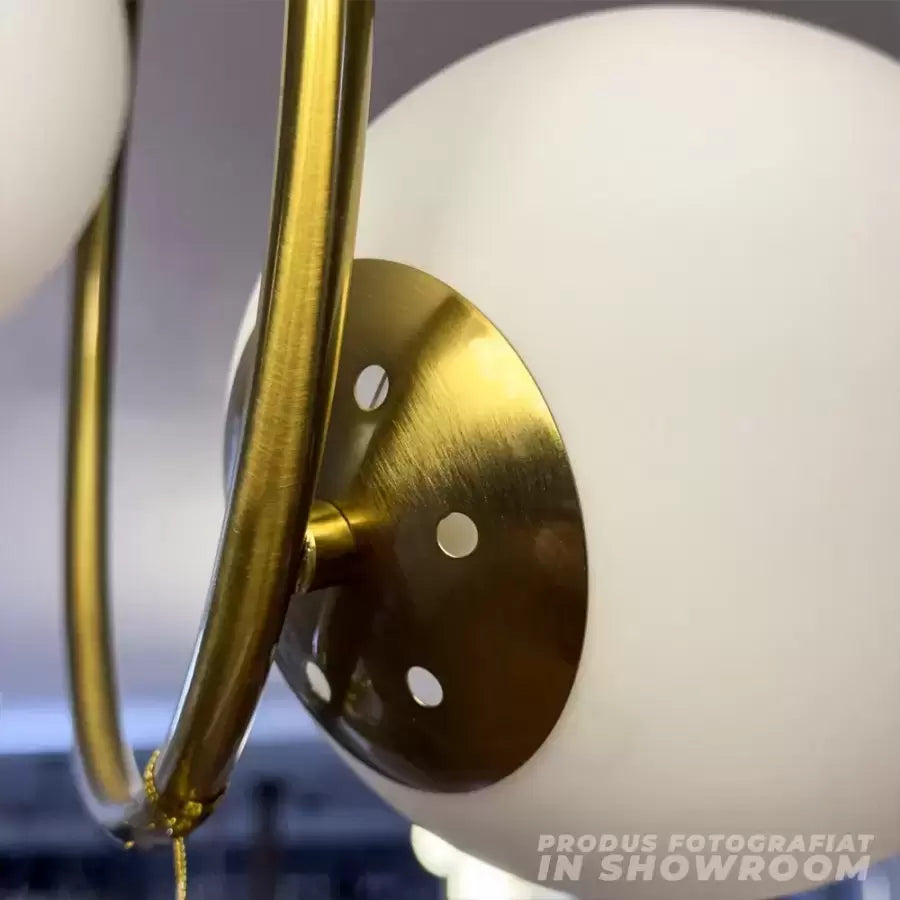 LOFT Atelier Chandelier, 2x E27, White Gold, Metal, Adjustable Height