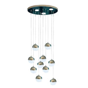 Jeremias LED Pendant with Remote Control, 132W, 2.4GHz, Dimmable, Metal, Chrome