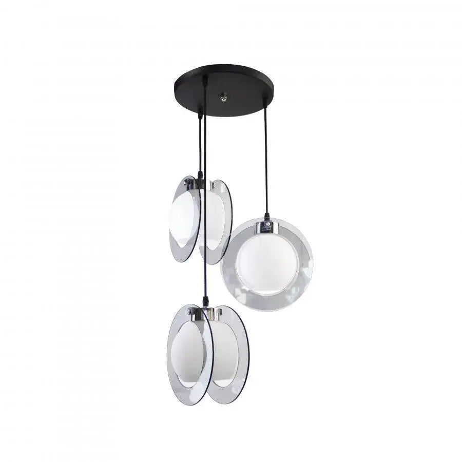Luna Pendant, 3*E27, Black, Metal, 8932/3