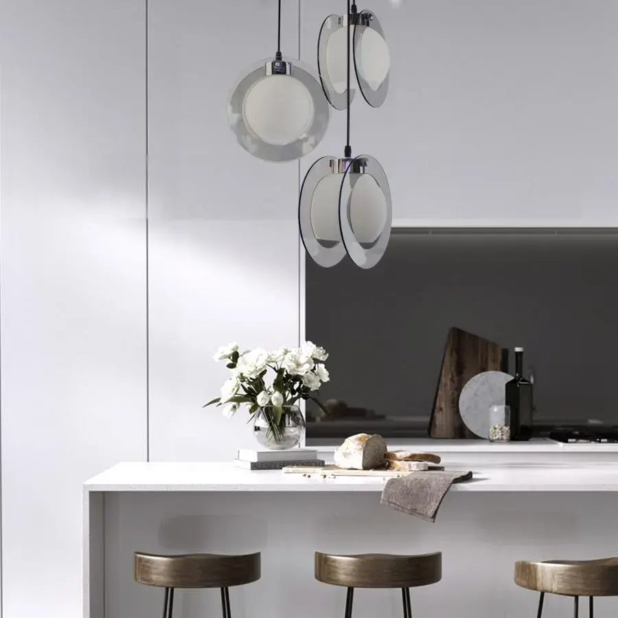 Luna Pendant, 3*E27, Black, Metal, 8932/3