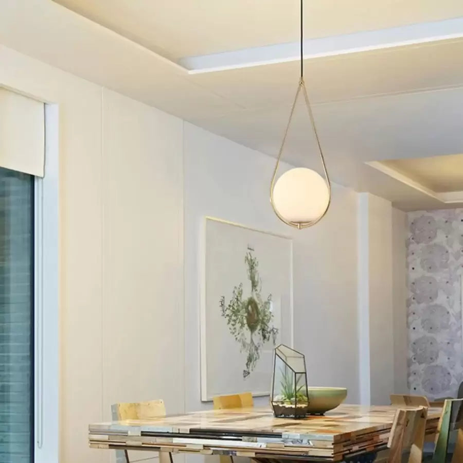 LOFT Haven Chandelier, 1x E27, White Gold, Metal, Adjustable Height