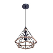 Milano Pendant, 1*E27, Black, Metal and Rope