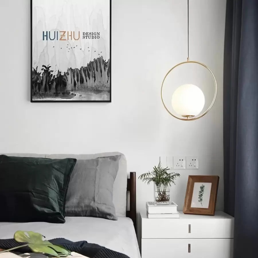 LOFT Haven Chandelier, 1x E27, White Gold, Metal, Adjustable Height