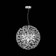 MINUET Crystal Chandelier 8x G9, Diameter 40cm, Shiny Chrome, Adjustable Height