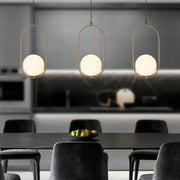 LOFT Gallery Modern Chandelier, 1x E27, White Gold, Metal, Adjustable Height