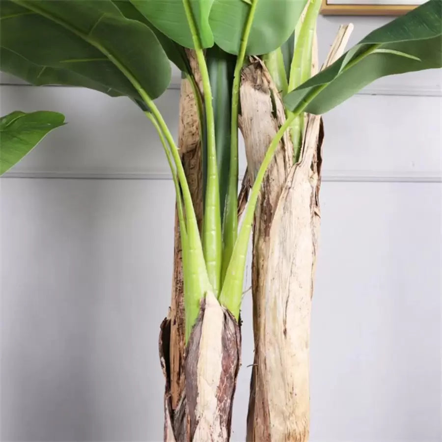 Artificial Japanese Banana Plant, 3 Branches, Without Pot 190cm Green