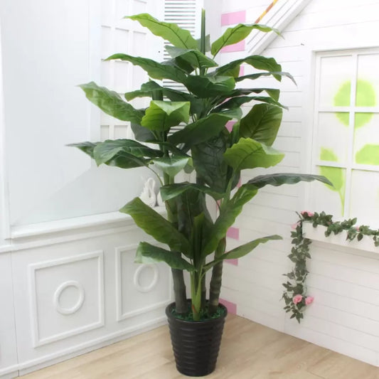 Artificial Japanese Banana Plant, 4 Branches, without Pot 180cm Green