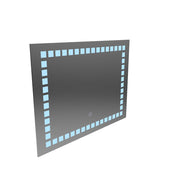 Rectangular LED mirror, 80x60cm, Grid Light Basic Touch