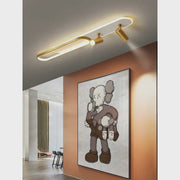LED LED FILBERTO, 69W, cold/warm light/neutral adjustable acrylic projector and white and gold metal