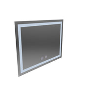 Rectangular LED Mirror 60x80cm Edge LUMINOUS Touch Defog System