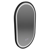 LED Touch Mirror Emporar Defog System 50x100 cm Black Frame