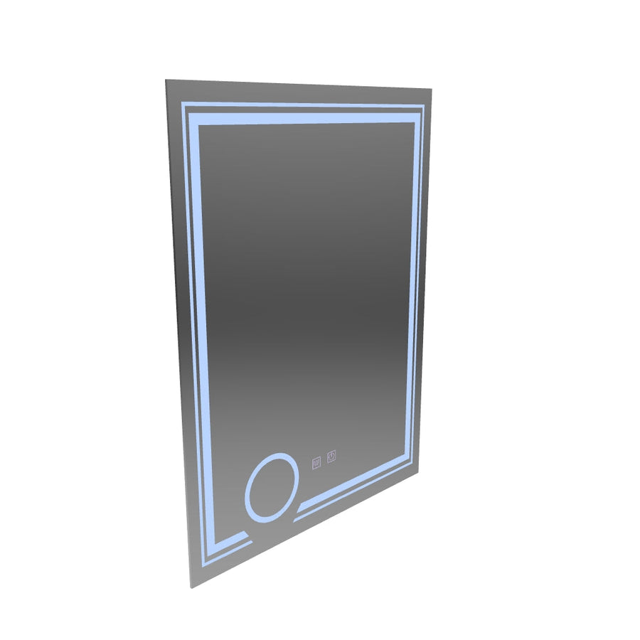 Rectangular LED mirror, 60x80cm, CANTO Touch, Demister System, Dimmable