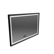 Rectangular LED mirror, 120x80cm, Verite Majeste Noir Motion Glow Marcello, Demister System, Clock & Thermometer, Dimmable