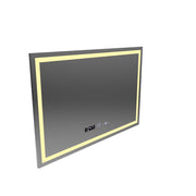 Rectangular LED Mirror 120x80cm Vérité MotionGlow Marcello, Defog System, Thermometer and Clock, Dimmable