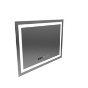 Rectangular LED mirror, 80x60cm, Verite MotionGlow Marcello, Demister System, Clock & Thermometer, Dimmable