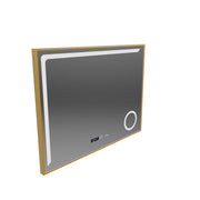MotionGlow Sensor LED Mirror Francesca 80x60 cm Warm/Cold/Neutral Light Dimmable Defog System Thermometer Clock Marcello Funghi Collection