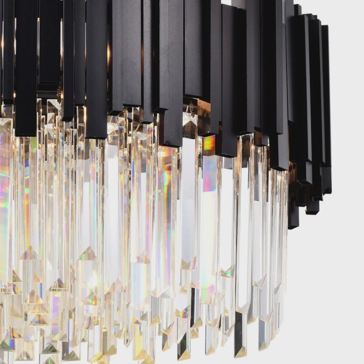 BLOIS Crystal Chandelier 10x E27 Black Gold