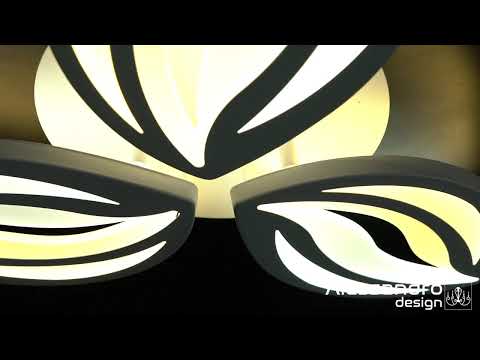 LED chandelier with remote control ORCHID 39W, 3 Petals, Cold/Warm/Neutral light, Dimmable, White