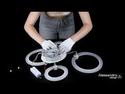 LED chandelier with remote control BETTY 44W, 4 Circles, Cold/Warm/Neutral light, Dimmable, White