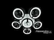 LED chandelier with remote control and crystal DAISY 72W, 6 Elements, Cold/Warm/Neutral light, Dimmable, White