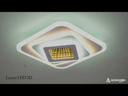 NEXA LED Chandelier Square 3D, 36W, White, Cold/Warm/Neutral Light