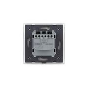 Simple Schuko socket, screwless terminals, with glass frame, Gold, Livolo