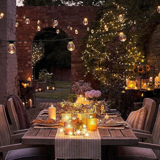 Garland 10 light sources 10M 10xE27 Black IP65 Lighting fixture - installations Default Title Alessandro Design