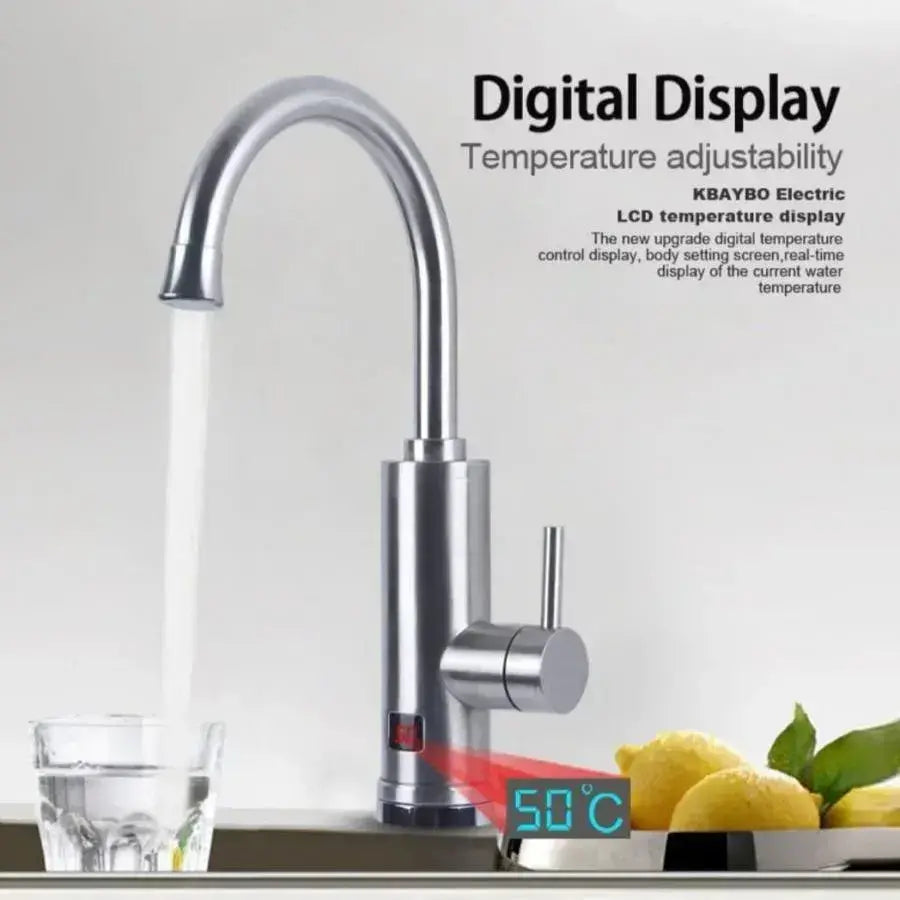 Instant Electric Hot Water Faucet, LCD Display, Chrome, LZ701SS