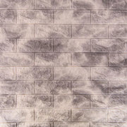 Set of 10x3D self-adhesive wallpaper bricks Gray soft foam, 77cm x 70cm x 6mm