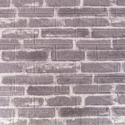 Set of 10x3D self-adhesive wallpaper bricks Gray soft foam, 77cm x 70cm x 6mm