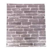 Set of 10x3D self-adhesive wallpaper bricks Gray soft foam, 77cm x 70cm x 6mm
