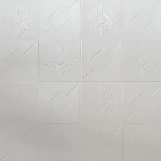Set of 10x Self-adhesive 3D Soft Foam Wallpaper, 70cmx70cmx2mm, White 3D Wallpaper Default Title Alessandro Design